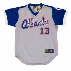 RONALD ACUNA JR. Atlanta Braves 1970's Away Majestic Throwback Baseball Jersey